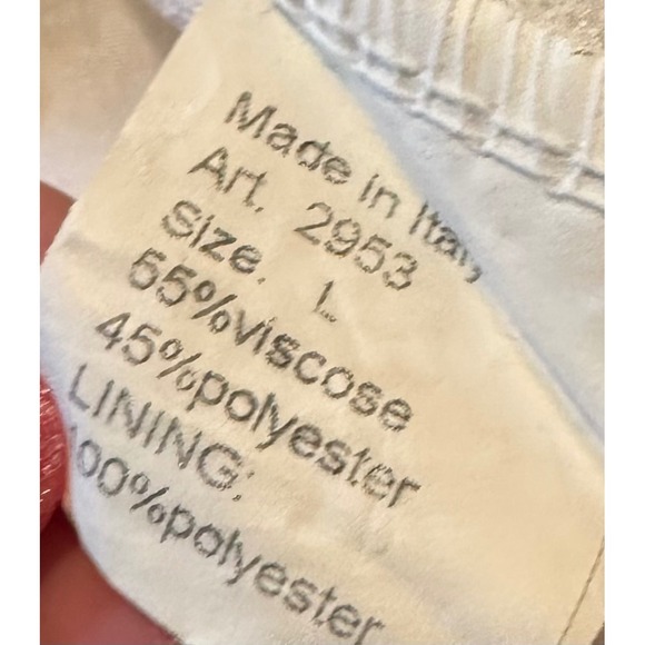 Elena Baldi White Sheer Peplum Open Front Cardigan Made in Italy Art 2953 Large - Picture 4 of 5